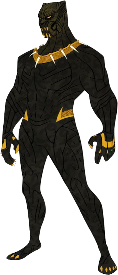 Black Leopard - Black Panther Full Body (473x1080), Png Download