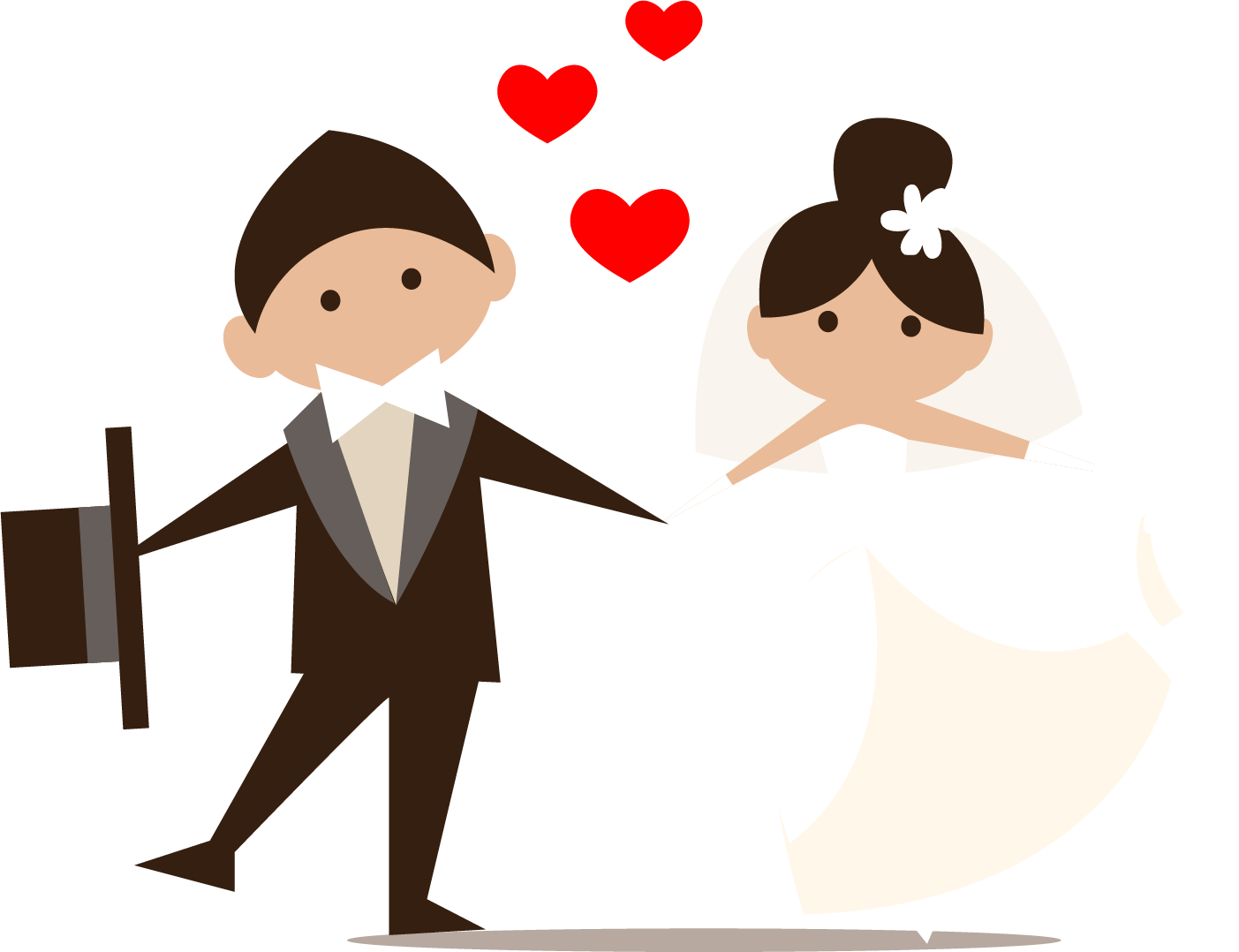 Silhouette Transparent Background Clipartxtras Marriage - Married Clipart Png (1403x1078), Png Download
