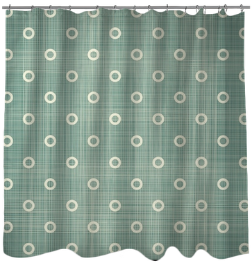 Seamless Polka Dot Pattern In Retro Blue Shower Curtain - Polka Dot (400x400), Png Download