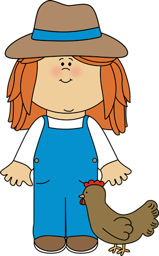 Png Royalty Free Farmer Girl From Mycutegraphics Farm - Girl Farmer Clipart (312x500), Png Download