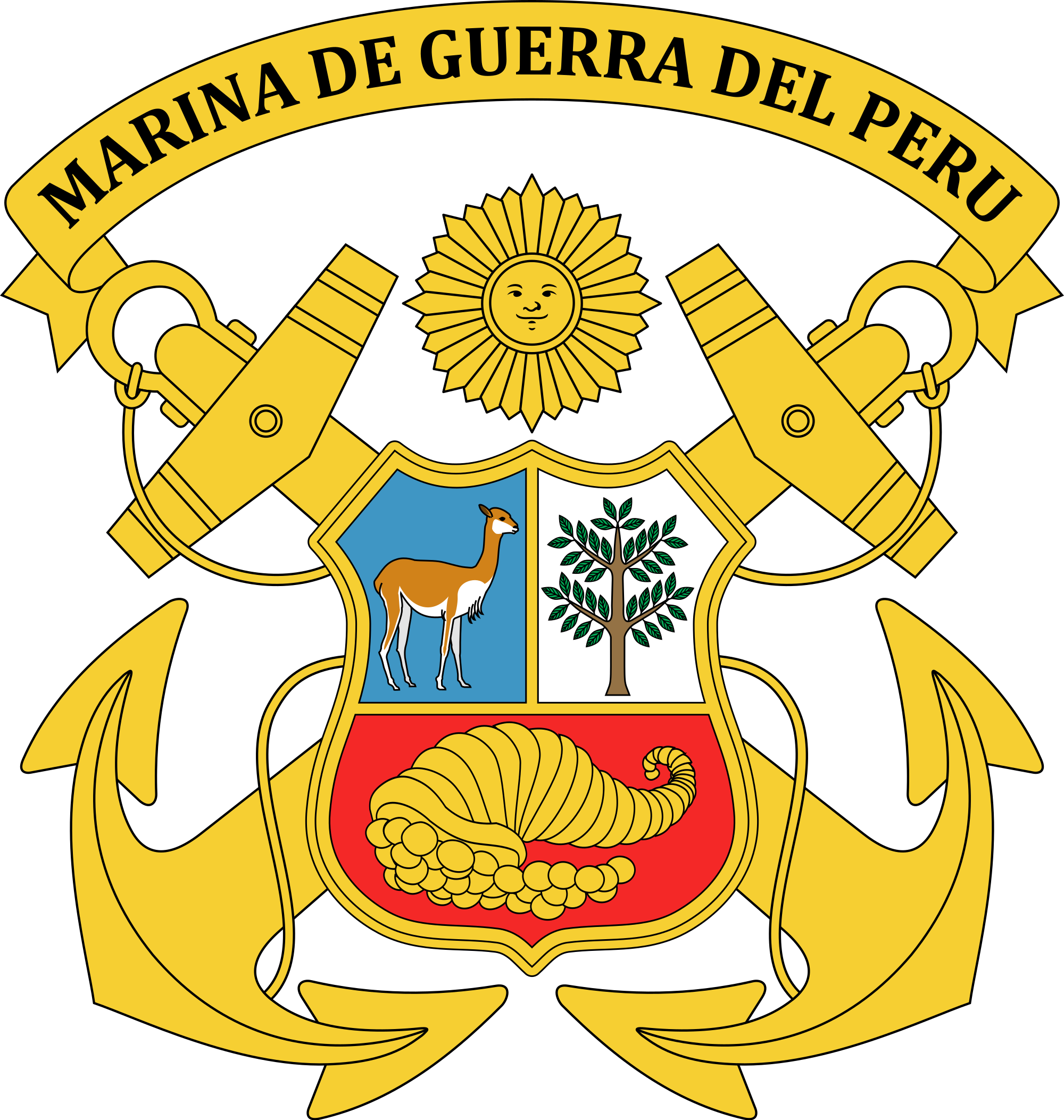 File Emblem Of The Peruvian Wikimedia Commons - Escudo De Armas Del Peru (2000x2106), Png Download