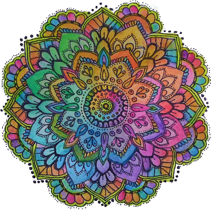 Rainbow Colourful Universe Png Transparent Mandala Rainbow Mandalas Full Size Png Download Seekpng