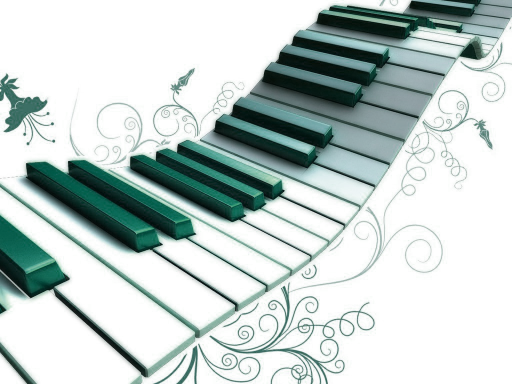 Green Piano Png - Piano Png (1024x768), Png Download