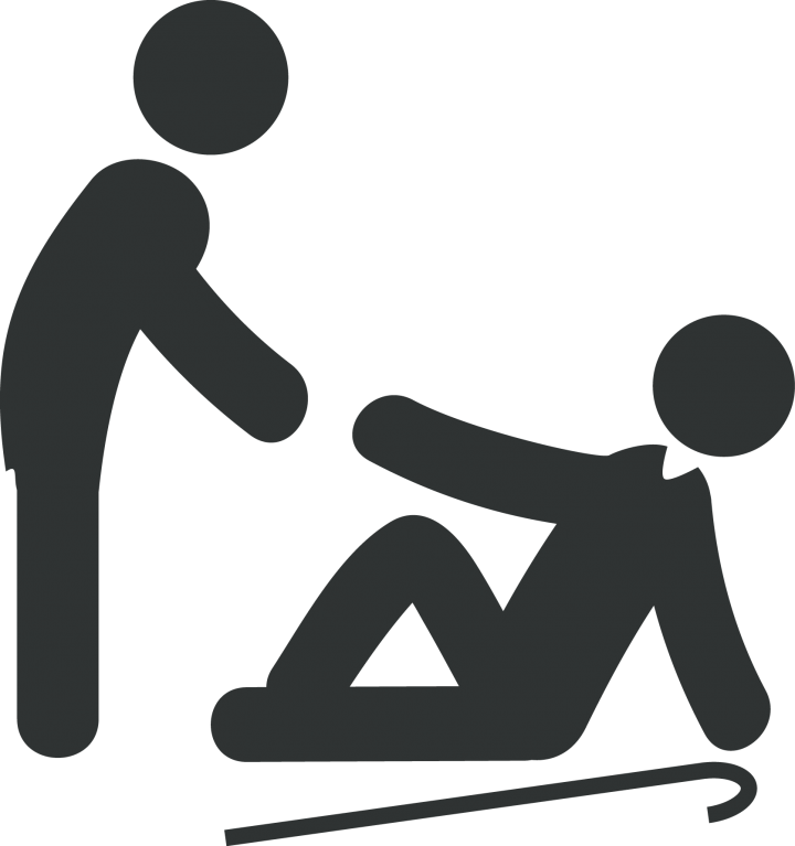 Simple Graphic Of A Person Helping Another Person From - Fb Status Positive Thinking (720x767), Png Download