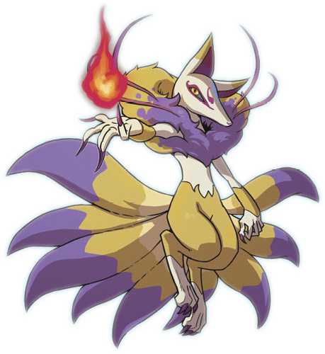 Kyubi Is Shawn Yokai That Was Been Making Person Fell - Kyubi Yokai Watch (459x500), Png Download
