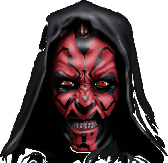 Starwars Darth Maul - Poster Wpap Darth Maul - Star Wars (538x524), Png Download