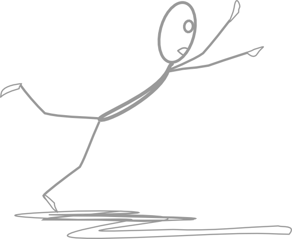 How To Set Use Grey Stick Man Falling Icon Png (600x490), Png Download