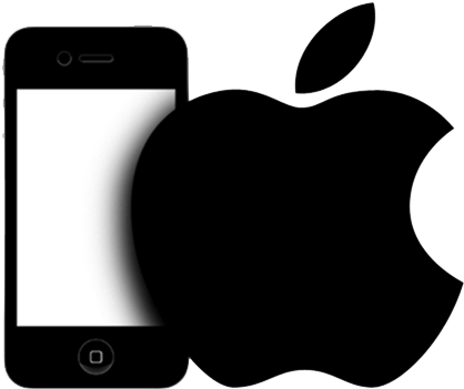 Iphone Apple Png Image - Iphone 5 Logo Png (431x358), Png Download