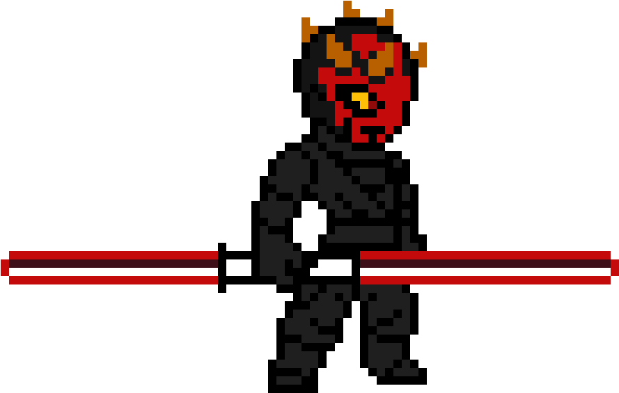 Darth Maul - Anakin Skywalker Pixel Art (1200x1200), Png Download
