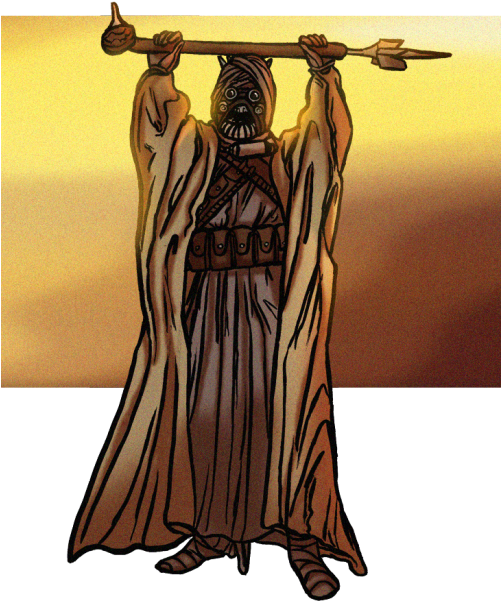 “tusken Raider ” The Character Designs For These Guys - Carving (500x617), Png Download