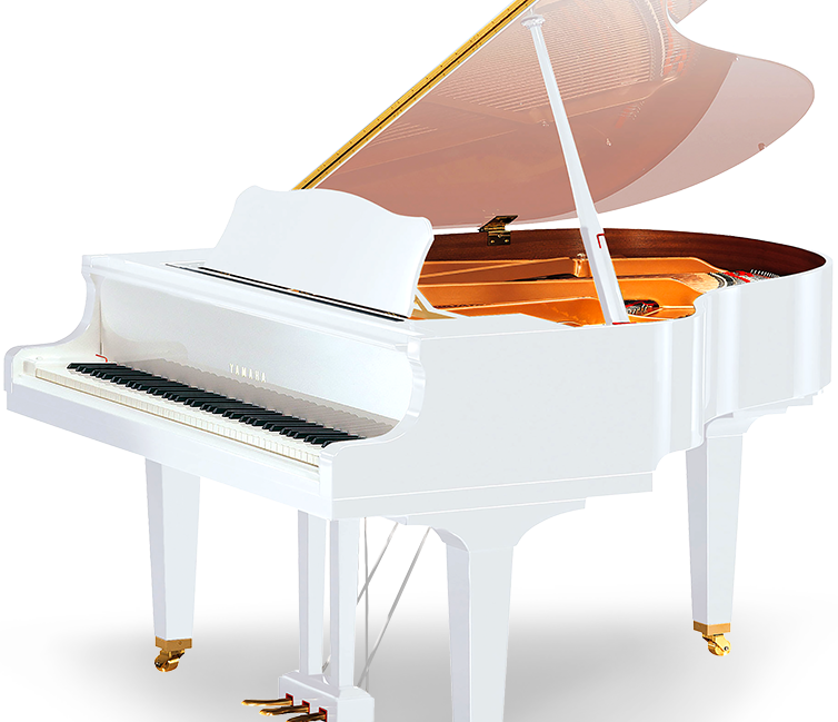 Yamaha G Series Gb1k Grand Piano, Polished White (754x649), Png Download