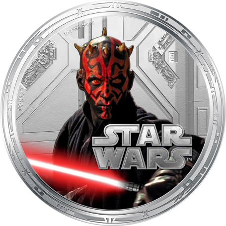 Darth Maul - Silver Coin Star Wars (455x455), Png Download
