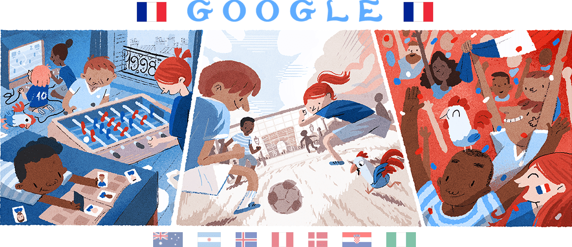 World Cup 2018 Day 3 5146507891179520 5641332169113600 - World Cup 2018 Google (1158x500), Png Download
