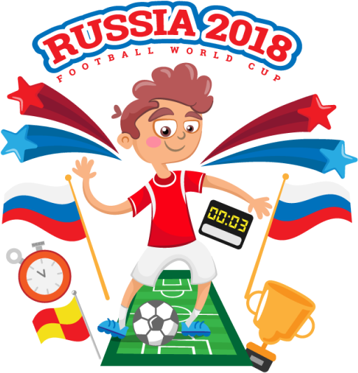 Russia 2018 World Cup Soccer Player Surrounded By Soccer - 2018 World Cup (640x640), Png Download