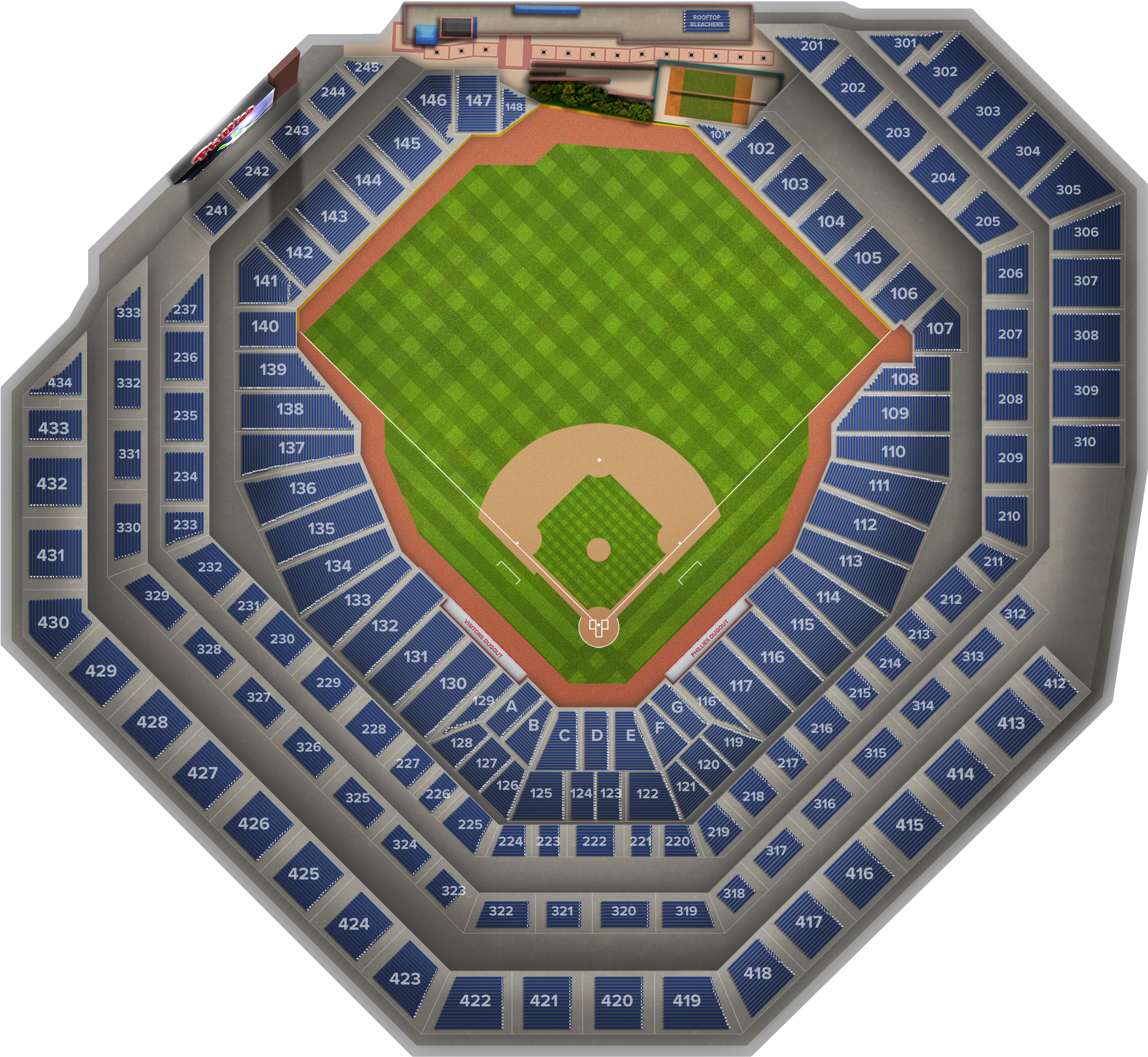 Chicago Cubs At Philadelphia Phillies At Citizens Bank - Soccer-specific Stadium (2560x1936), Png Download