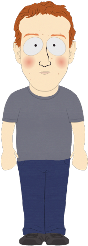 Celebrities Mark Zuckerberg - Mark Zuckerberg South Park (294x823), Png Download