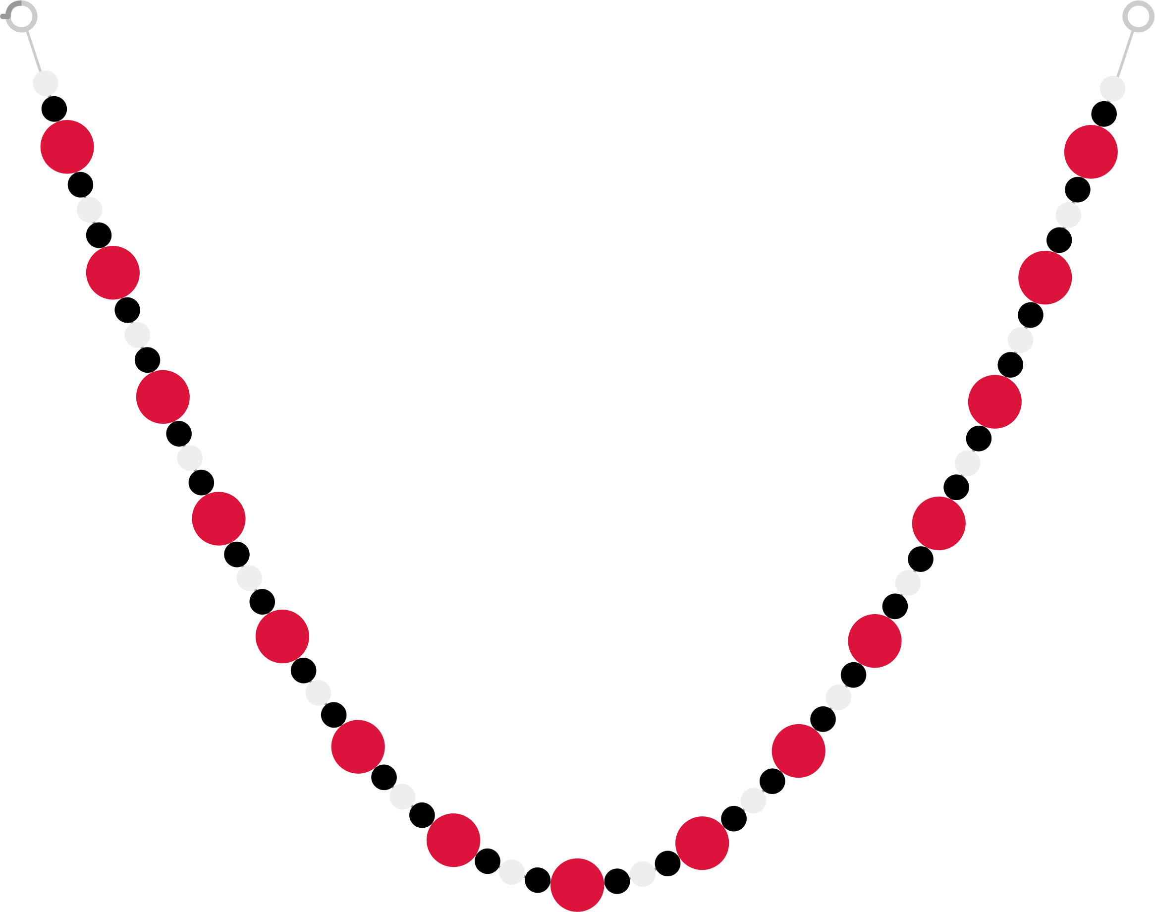 Beads Vector Bead Necklace - Three In One Ela Rae (2331x1840), Png Download