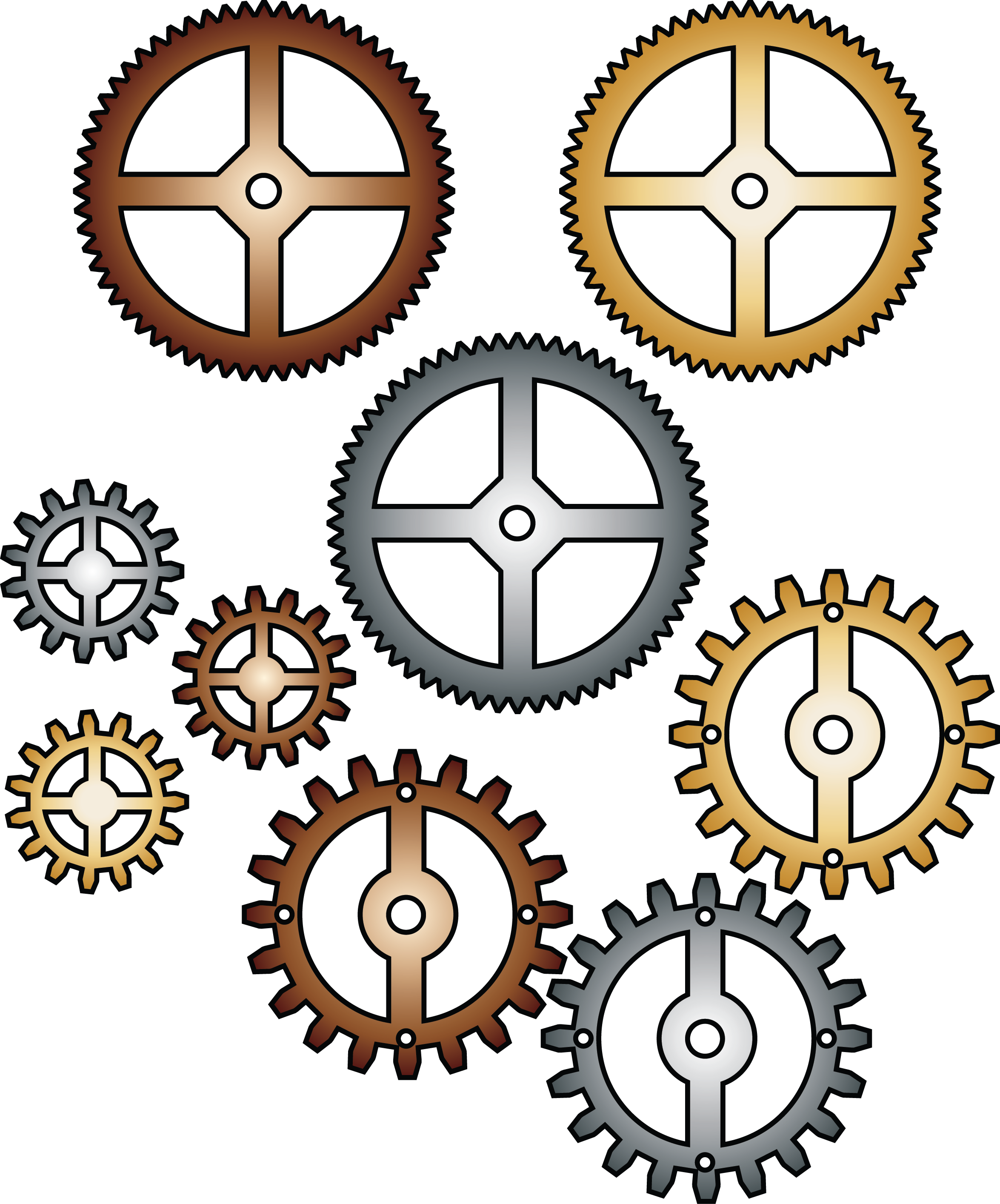 Cog Sprites 2 - Bike Wheel Without Spokes (2350x2829), Png Download