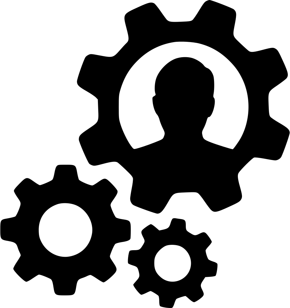 Gears User Person Cogs Settings Configure Profilesettings - Cogs Icon (924x980), Png Download