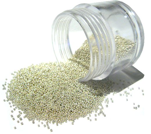 Micro Beads Silver - Micro Beads No Background (519x462), Png Download