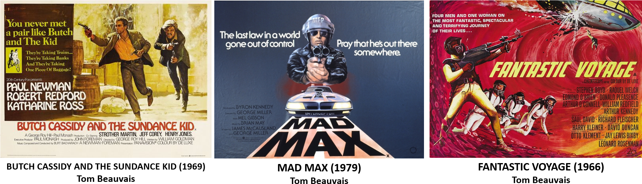 Beauvais' Star Wars Artwork Has Remained One Of The - Art Print: Butch Cassidy And The Sundance Kid, Uk Movie (2078x626), Png Download