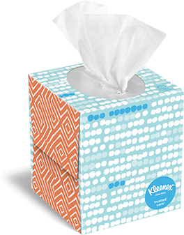 Kleenex® Trusted Care Upright Cartons Come In Different - Facial Tissue (424x365), Png Download