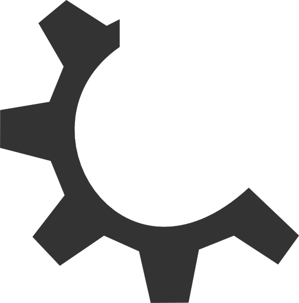 Half Gear Clipart (594x601), Png Download