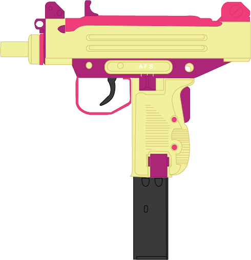 Armor Bride's Micro Uzi - Uzi Art Png (490x509), Png Download