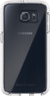 Back - Tech21 Evo Check Protective Cover - White, Clear - (300x400), Png Download