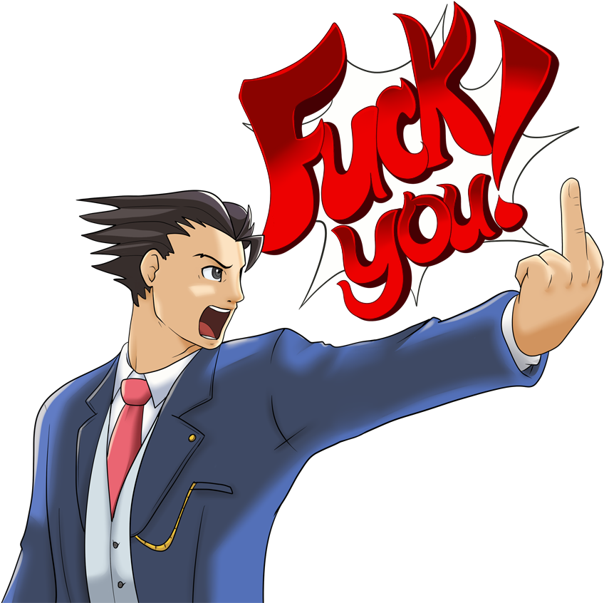 Ace Attorney Man Cartoon Male Fictional Character Boy - Ace Attorney Objection Meme (900x846), Png Download