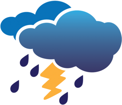 Collection Of Thunder Storm Icons Png Png Images - Thunderstorm Icon (400x400), Png Download