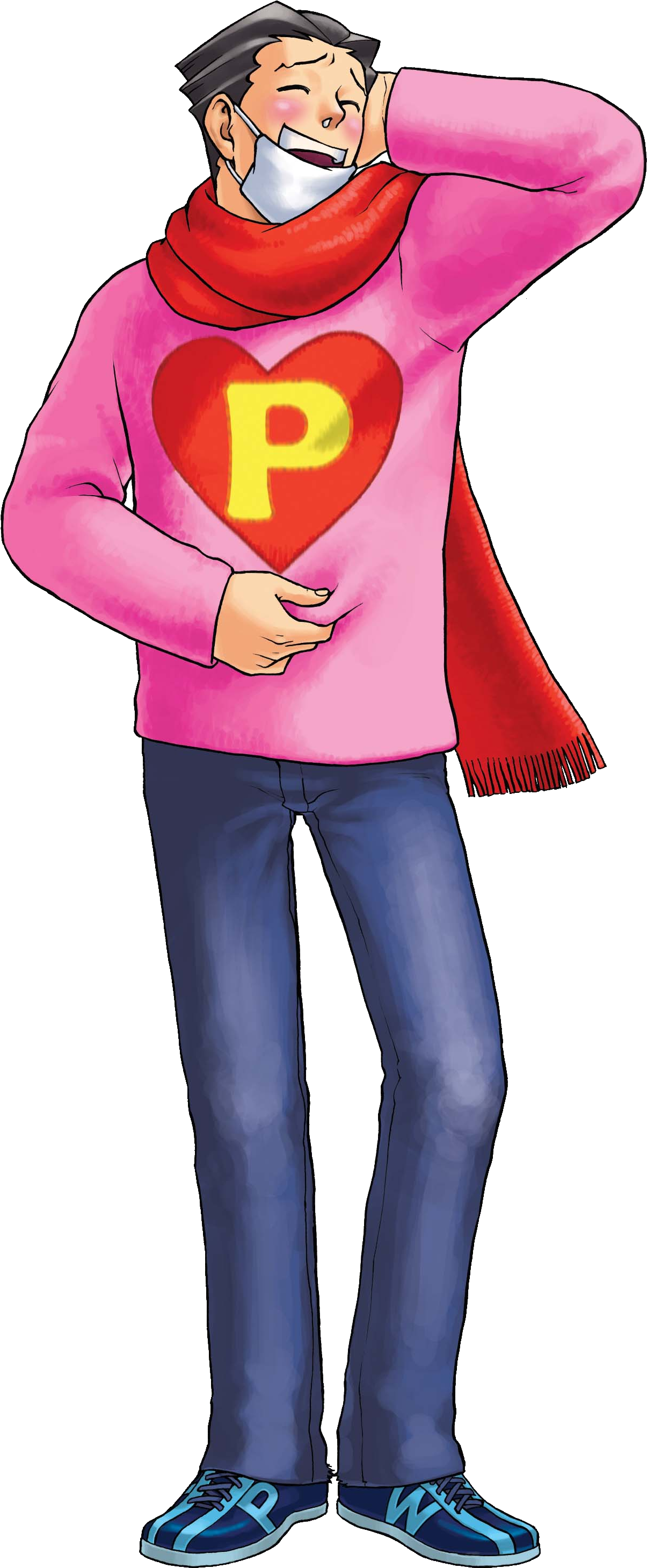College Phoenix - Ace Attorney- Phoenix Wright Pink Sweater (1248x2936), Png Download
