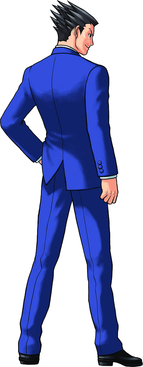 Aa1 Phoenix Back - Phoenix Wright Hunter (459x1178), Png Download