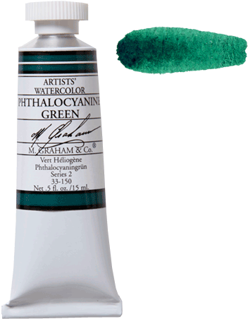 Watercolor Phthalocyanine Green150 - M Graham Cobalt Violet (405x500), Png Download