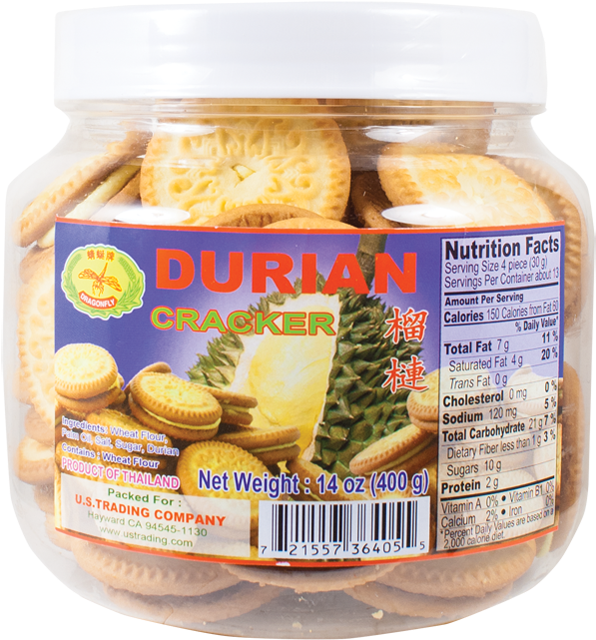 Dragonfly Durian Cracker - Sandwich Cookies (640x640), Png Download
