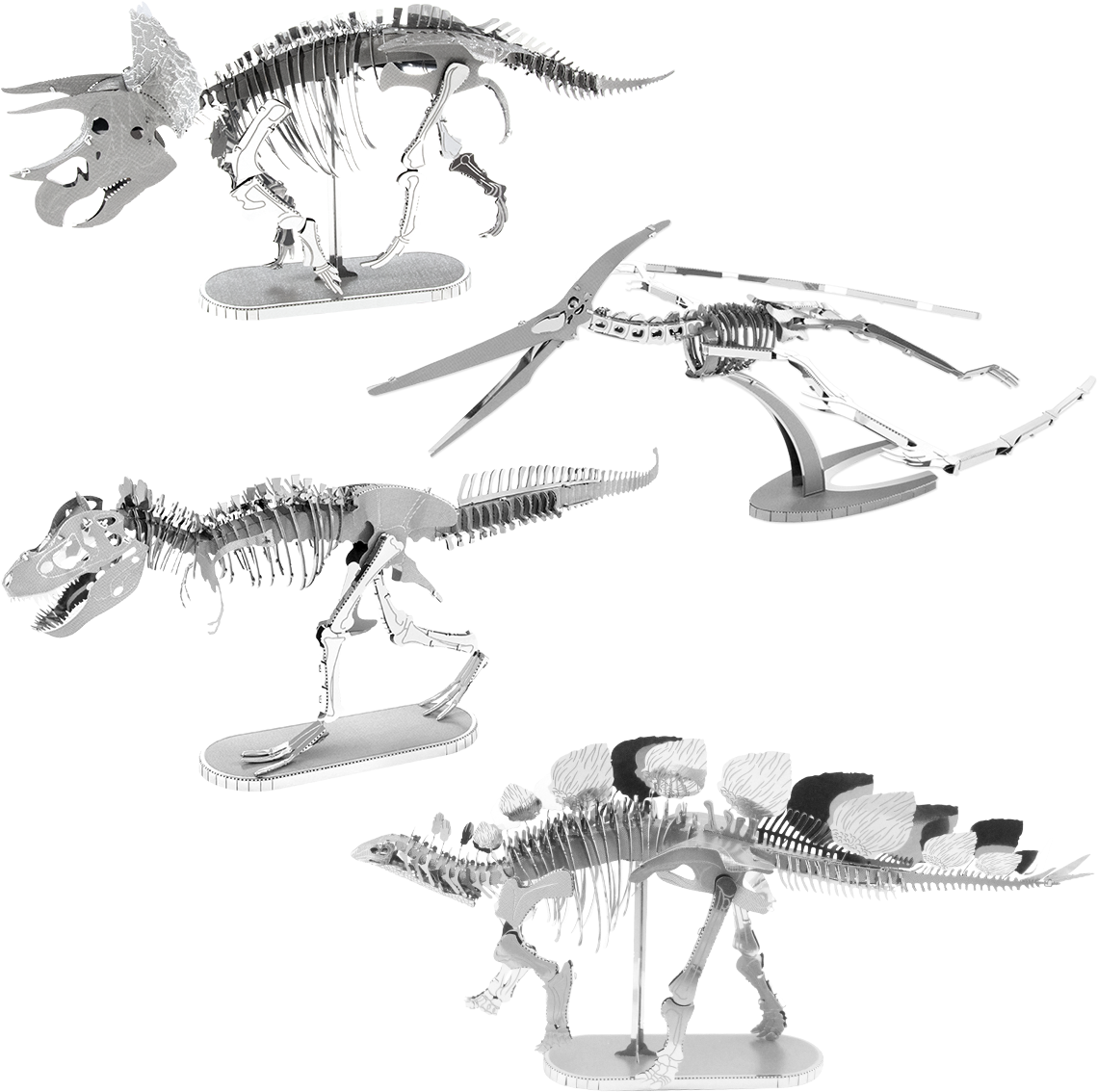Picture Of Set Dinosaurs - Metal Earth Dinosaurs (1200x1200), Png Download