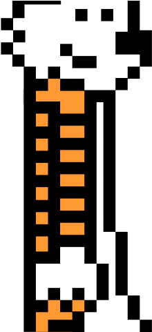 Share - Calvin And Hobbes 8 Bit (640x480), Png Download