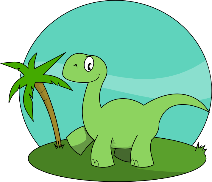 Cartoon Dinosaur Clipart - Dinosaur Clipart (712x613), Png Download