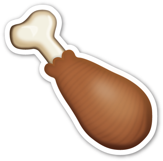 Emoji Chicken Leg Png - Fried Chicken Emoji Png (524x519), Png Download
