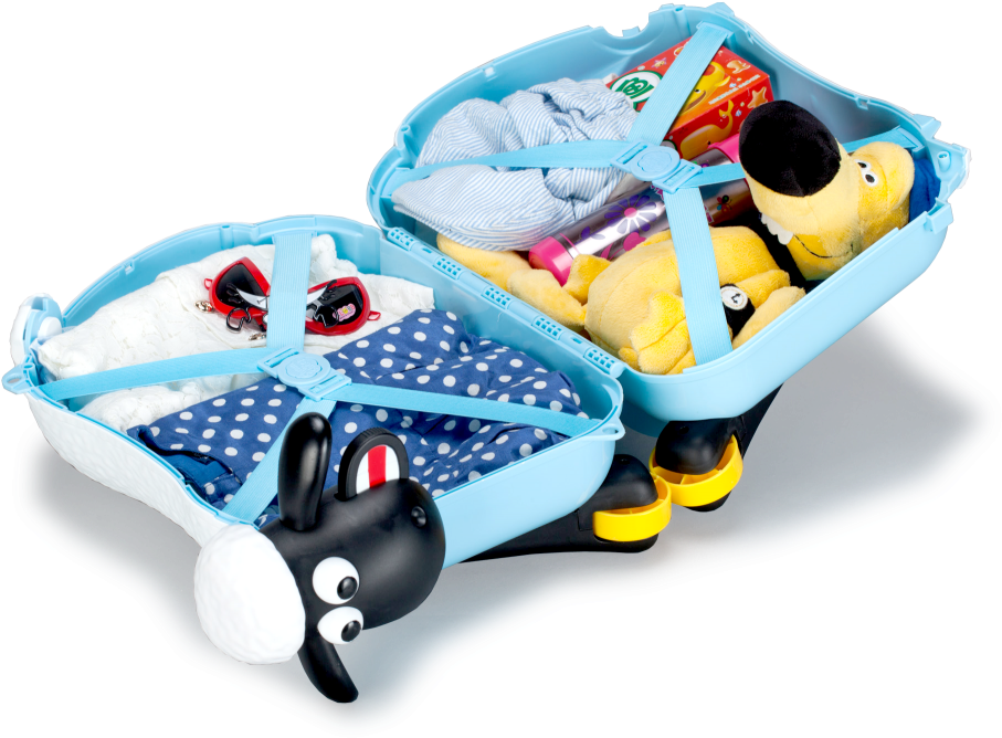 Παιδική Βαλίτσα Ταξιδιού, Περπατούρα, Παιχνιδόκουτο - Shaun The Sheep Ride On Suitcase Uk (1024x682), Png Download