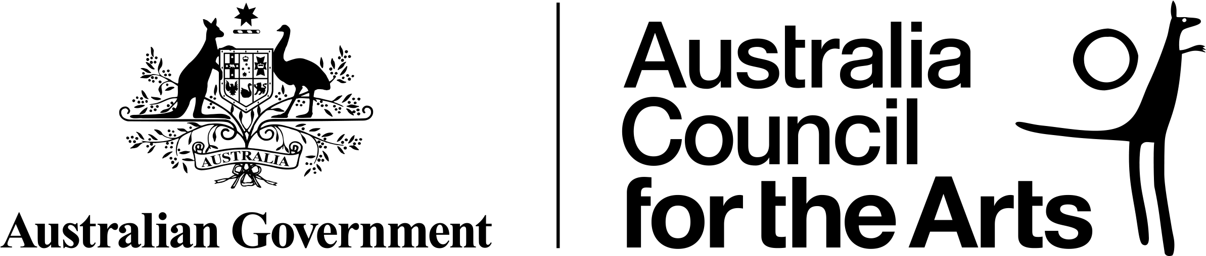 Australia Council Logo Horizontal Black Large Rgb - Australian Government Logo White (2401x509), Png Download