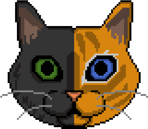 Chimera Cat - Pixel Portrait (540x540), Png Download