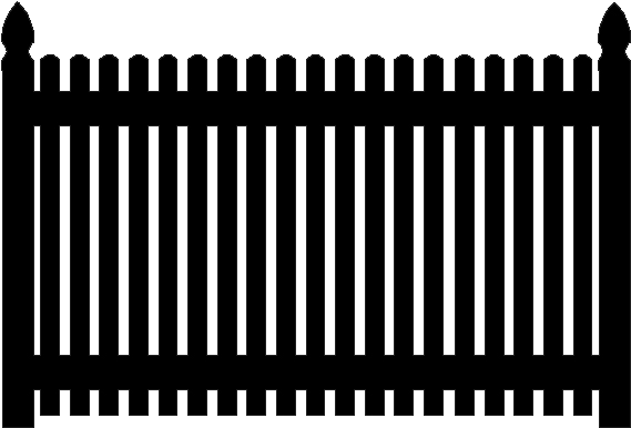 Black Picket Allara Blade - Black Metal Picket Fence (602x407), Png Download