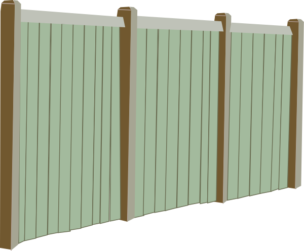Wood - Fence Clip Art (600x497), Png Download