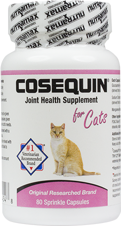 Cosequin® For Cats - Cosequin For Cats 80 Capsules By Nutramax (350x500), Png Download