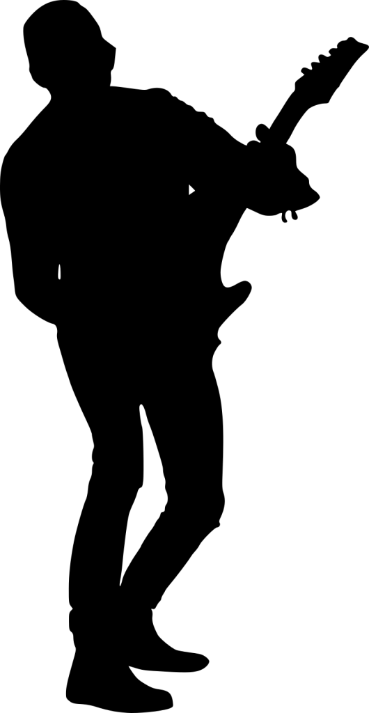 Free Png Electric Guitar Player Png Images Transparent - Silhouette Guitar Player (480x928), Png Download
