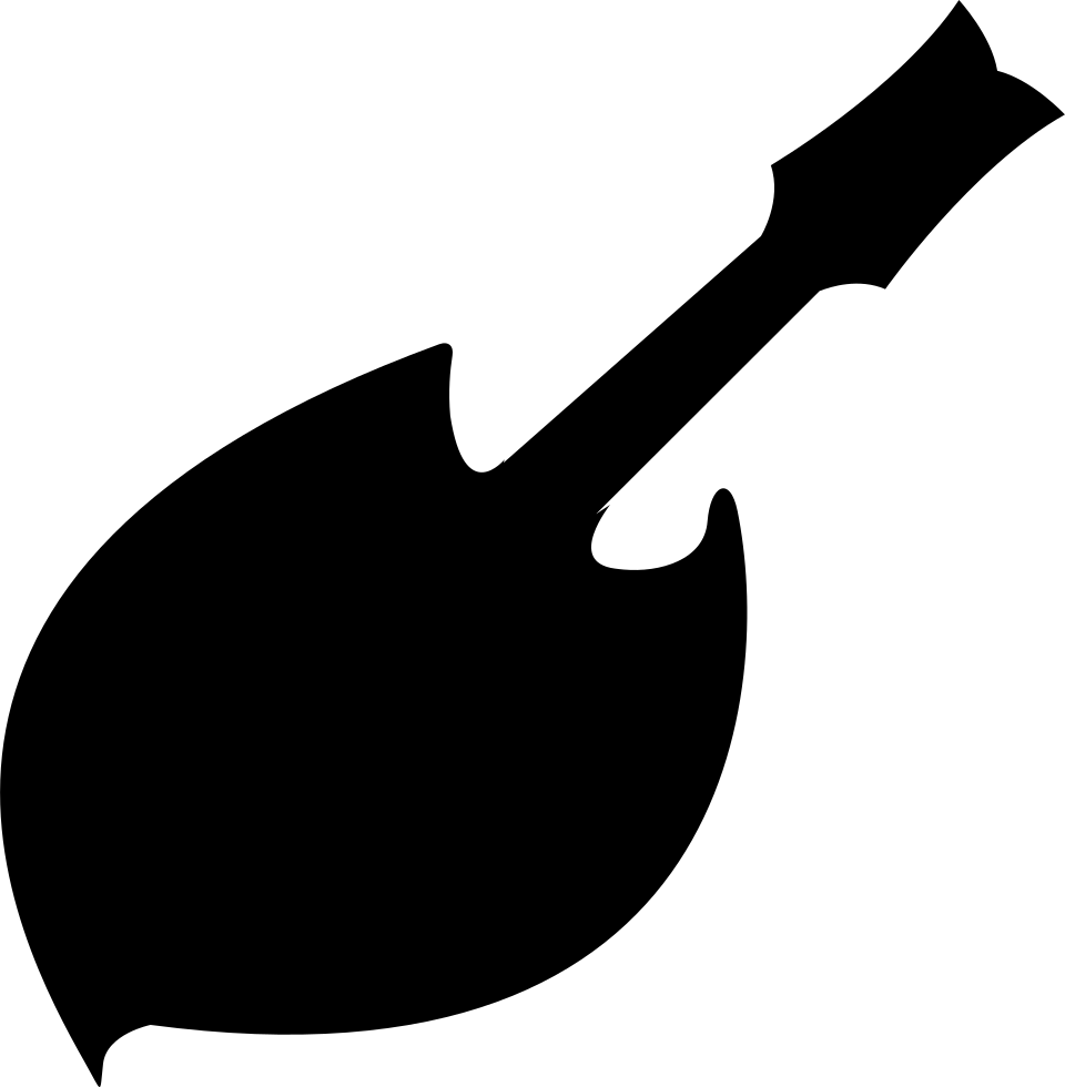 Guitar Black Silhouette Of Original Shape Comments - Scalable Vector Graphics (960x980), Png Download