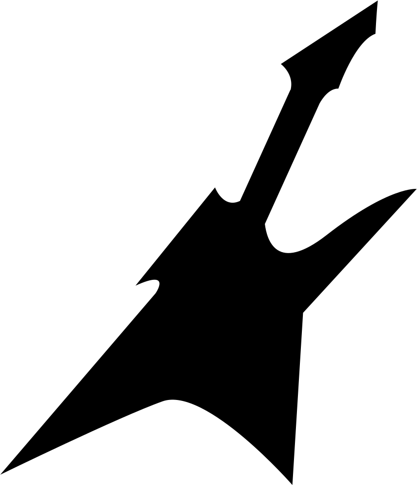 Irregular Shaped Guitar Silhouette Vector - Guitarra En Forma De K (400x400), Png Download