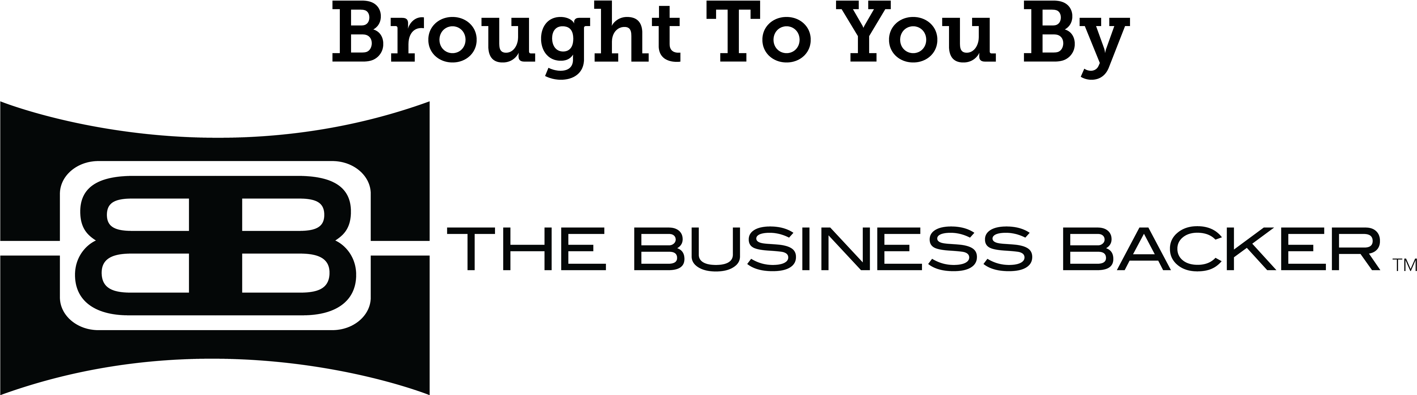 Brought To You By The Business Backer-black And White - Business Backer (4669x1341), Png Download