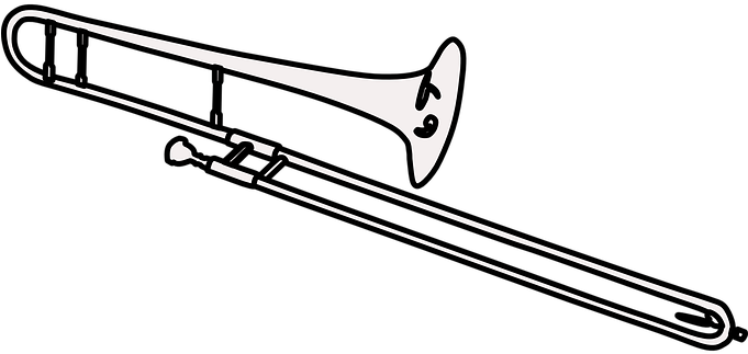 Trombone Brass Musical Instrument Instrume - Trombone Clip Art (680x340), Png Download